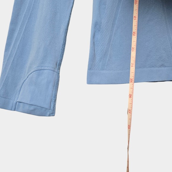 Athleta Momentum 1/2 Zip Solid Pullover Light Blue M Activewear Performance NWOT - Picture 5 of 9